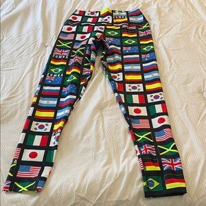 Zumba Fitness  Flag Print Leggings - Multicolor